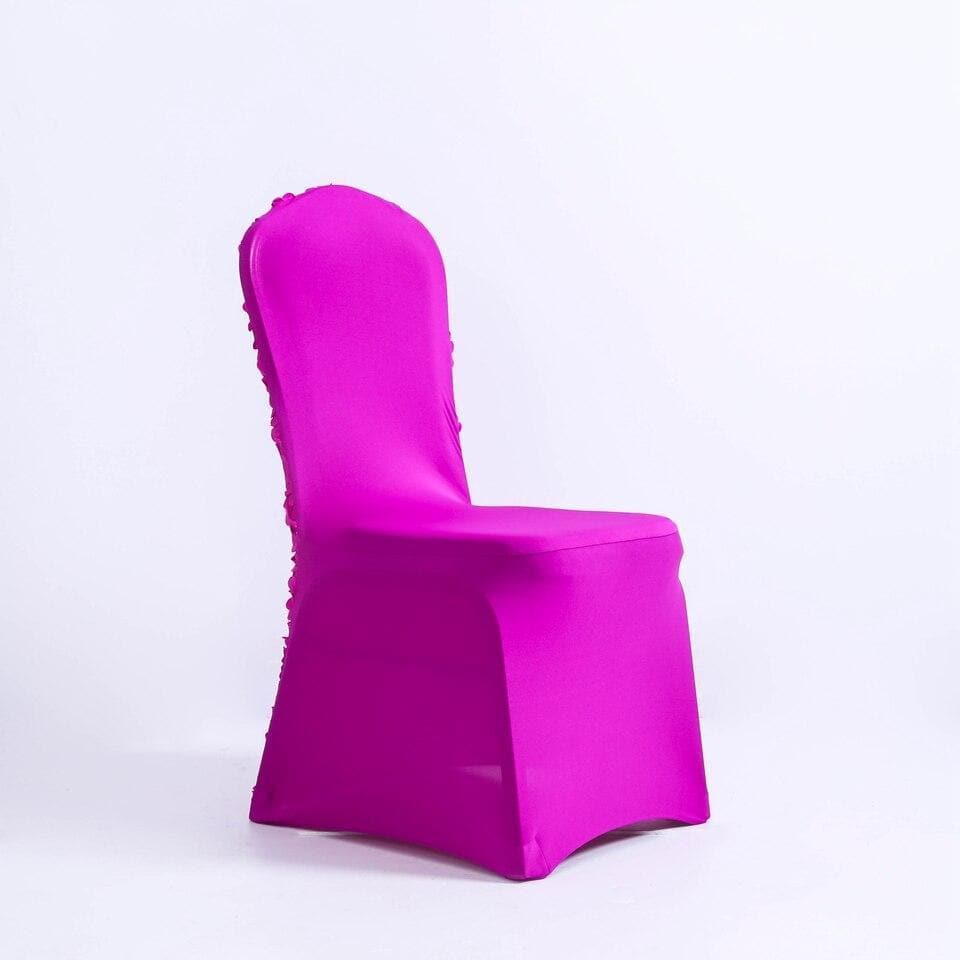 Stolsöverdrag för bröllop Smultron blommigt rosa 3 Stolsöverdrag för bröllop Smultron blommigt rosa - Bild 3