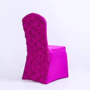 Stolsöverdrag för bröllop Smultron blommigt rosa